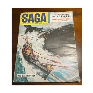 Saga Magazine | August 1954 | The Real Moby Dick | Pulp Adventure | Vintage